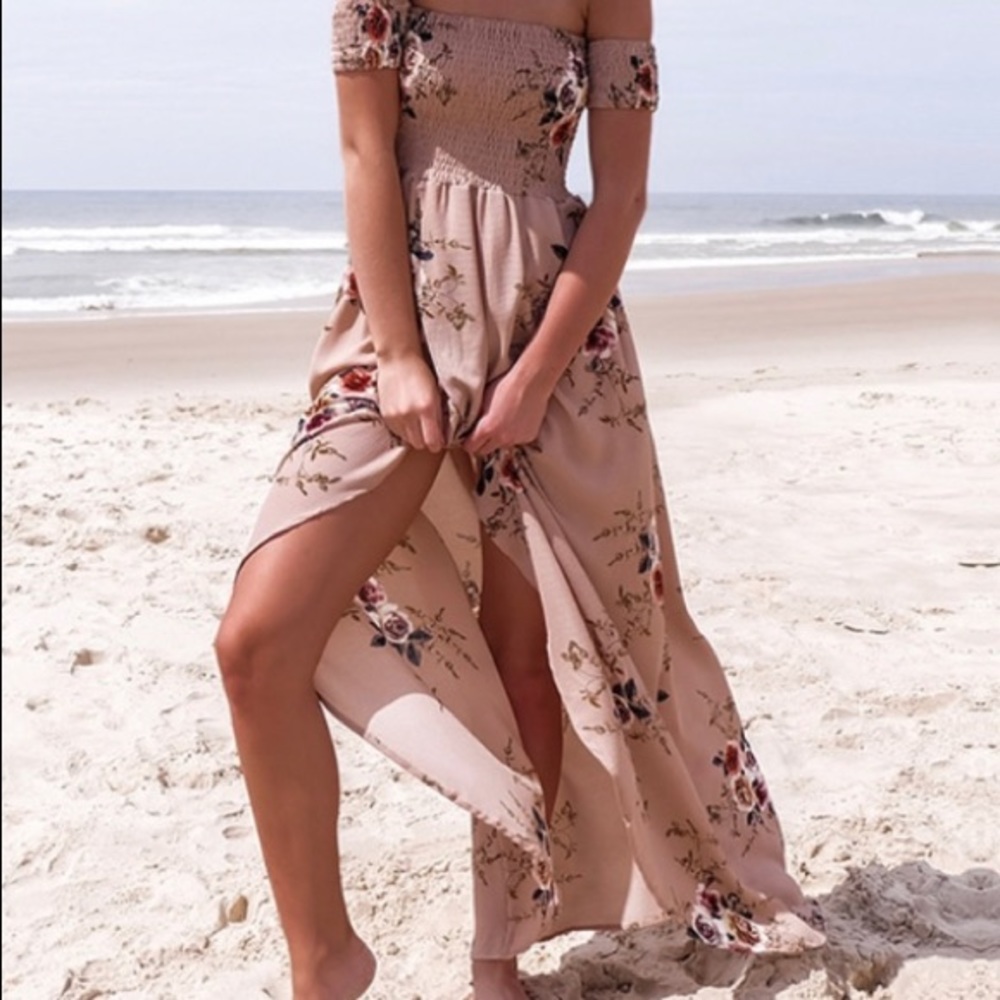 Brand new- Beige Bohemian Maxi Dress